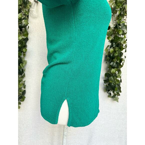 Chico's Design Vintage Rayon Long Sleeve Green Knitted Top Women's 0 Small - Picture 5 of 8